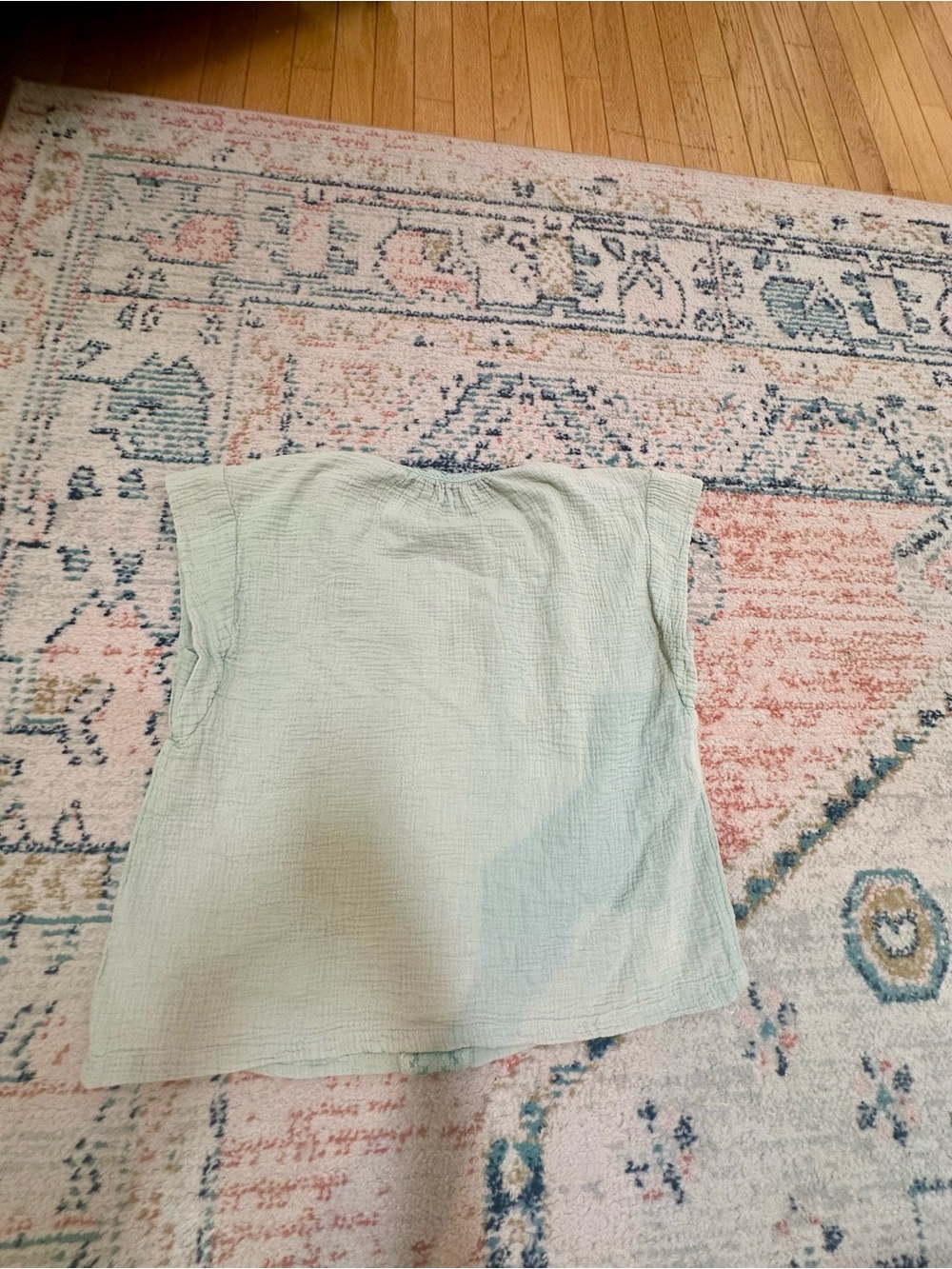 Faherty dream cotton gauze lucia top in surf spray - Picture 2 of 4